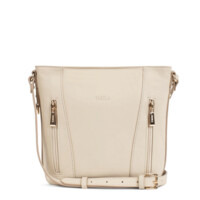 Dámska kožená kabelka cez rameno béžová - Fagola Preira