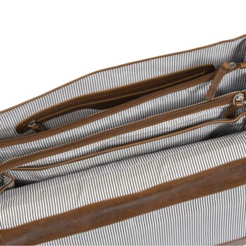 Pánska kožená aktovka koňaková - Justified Cornwall