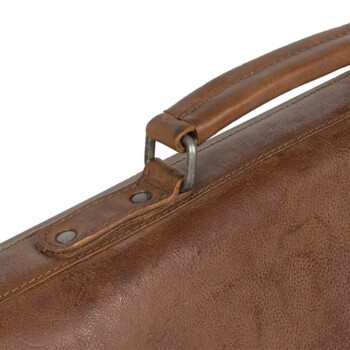 Pánska kožená aktovka koňaková - Justified Cornwall