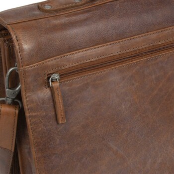 Pánska kožená aktovka hnedá - Justified Cornwall