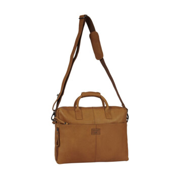 Pánska kožená taška na notebook koňaková - Mustang William