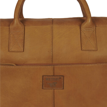 Pánska kožená taška na notebook koňaková - Mustang William