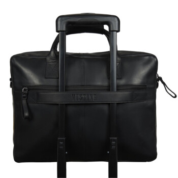 Pánska kožená taška na notebook čierna - Mustang William