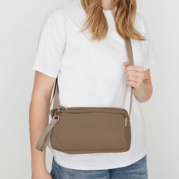 Dámska crossbody kabelka taupe - Mustang Felisha