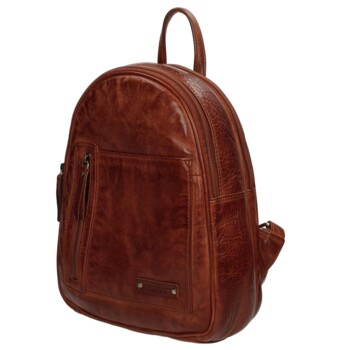 Dámsky luxusný kožený batôžtek hnedý - Enrico Benetti Broof