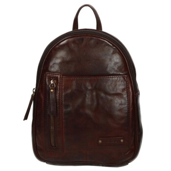Dámsky luxusný kožený batôžtek tmavo hnedý - Enrico Benetti Broof