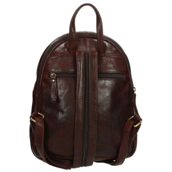 Dámsky luxusný kožený batôžtek tmavo hnedý - Enrico Benetti Broof