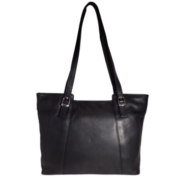 Dámska kožená kabelka cez rameno čierna - Sendi Design Mortal