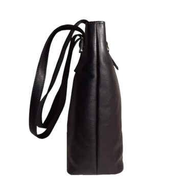 Dámska kožená kabelka cez rameno tmavo hnedá - Sendi Design Mortal