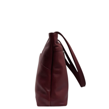 Dámska kožená kabelka cez rameno vínová - Sendi Design Doriane