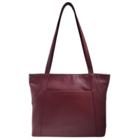 Dámska kožená kabelka cez rameno vínová - Sendi Design Doriane