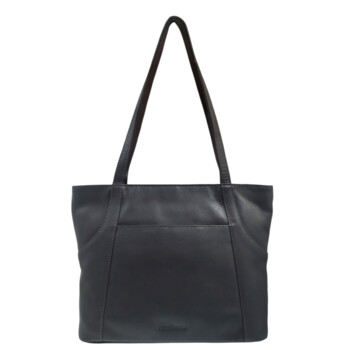 Dámska kožená kabelka cez rameno tmavo hnedá - Sendi Design Doriane