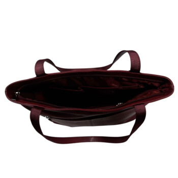 Dámska kožená kabelka cez rameno vínová - Sendi Design Doriane