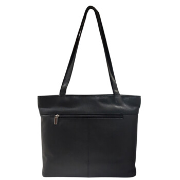 Dámska kožená kabelka cez rameno čierna - Sendi Design Doriane