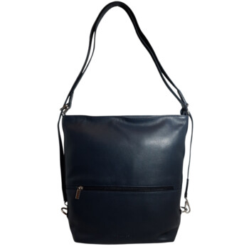 Dámska kožená kabelka batoh tmavo modrá - Sendi Design Maronol