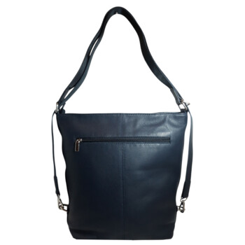Dámska kožená kabelka batoh tmavo modrá - Sendi Design Maronol