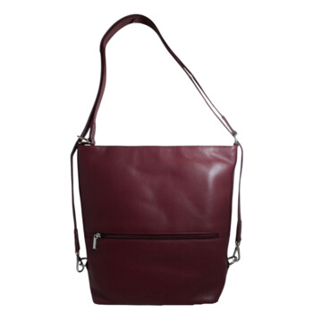 Dámska kožená kabelka batoh vínová - Sendi Design Maronol