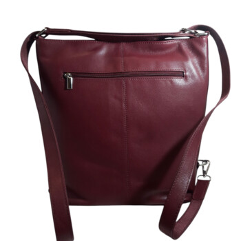 Dámska kožená kabelka batoh vínová - Sendi Design Maronol