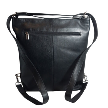 Dámska kožená kabelka batoh tmavo hnedá - Sendi Design Maronol