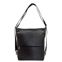 Dámska kožená kabelka batoh tmavo hnedá - Sendi Design Maronol