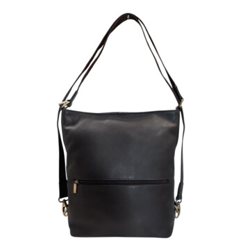 Dámska kožená kabelka batoh tmavo hnedá - Sendi Design Maronol