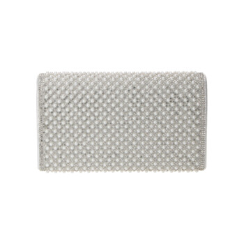 Dámska spoločenská listová kabelka strieborná - Michelle Moon Omana