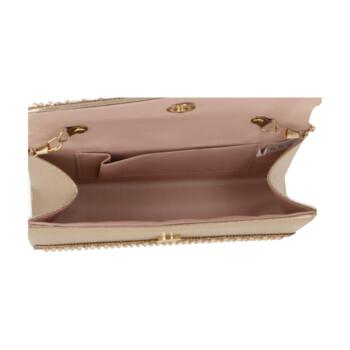 Dámska spoločenská listová kabelka béžová - Michelle Moon Omana