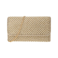Dámska spoločenská listová kabelka zlatá - Michelle Moon Omana