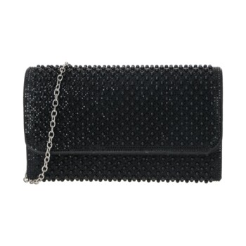 Dámska spoločenská listová kabelka čierna - Michelle Moon Omana