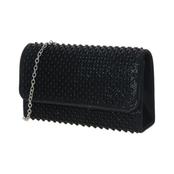 Dámska spoločenská listová kabelka čierna - Michelle Moon Omana