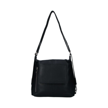 Dámska kožená kabelka batoh čierna - Sendi Design Kirsen