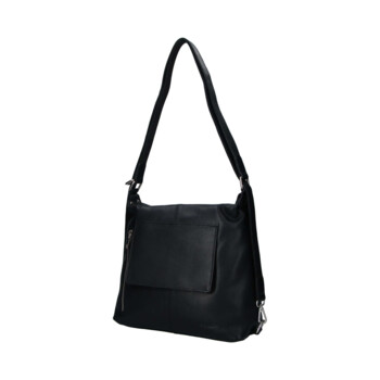Dámska kožená kabelka batoh čierna - Sendi Design Kirsen