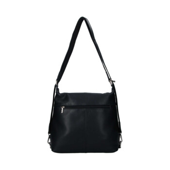 Dámska kožená kabelka batoh čierna - Sendi Design Kirsen