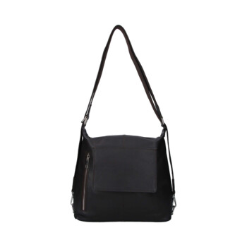 Dámska kožená kabelka batoh tmavo hnedá - Sendi Design Kirsen