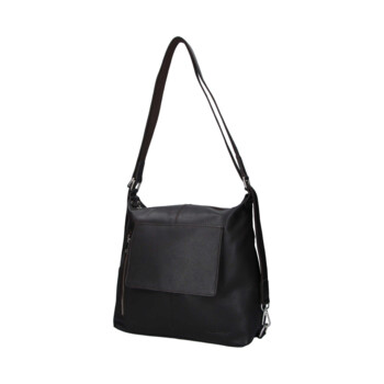 Dámska kožená kabelka batoh tmavo hnedá - Sendi Design Kirsen