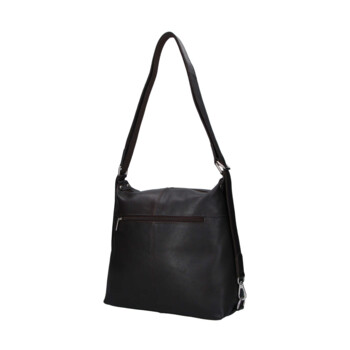 Dámska kožená kabelka batoh tmavo hnedá - Sendi Design Kirsen