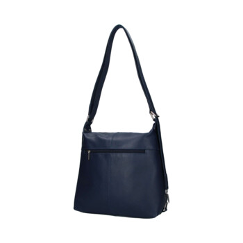 Dámska kožená kabelka batoh tmavo modrá - Sendi Design Kirsen