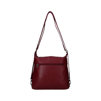Dámska kožená kabelka batoh vínová - Sendi Design Kirsen