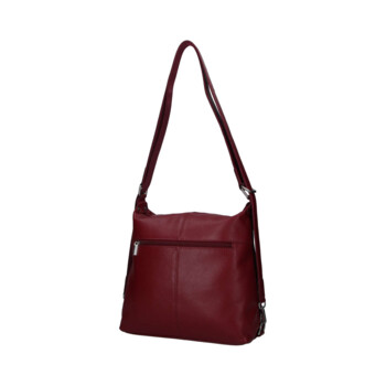 Dámska kožená kabelka batoh vínová - Sendi Design Kirsen