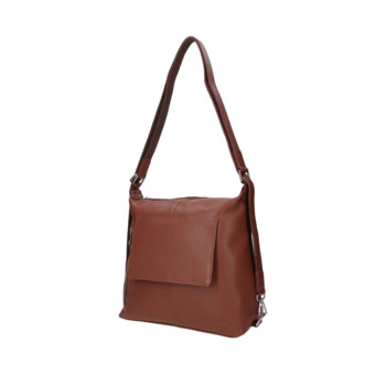 Dámska kožená kabelka batoh hnedá - Sendi Design Kirsen