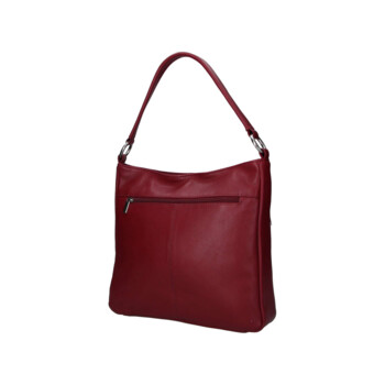 Dámska kožená kabelka cez rameno vínová - Sendi Design Clare