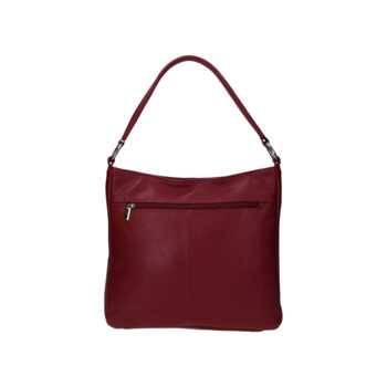 Dámska kožená kabelka cez rameno vínová - Sendi Design Clare