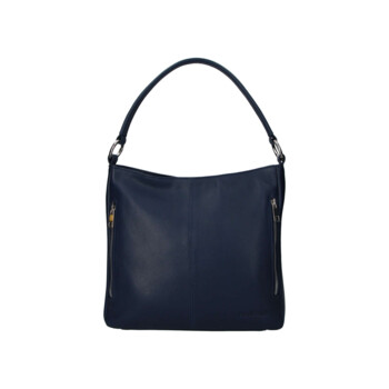 Dámska kožená kabelka cez rameno tmavo modrá - Sendi Design Clare