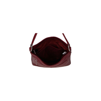 Dámska kožená kabelka cez rameno vínová - Sendi Design Clare