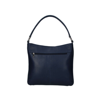 Dámska kožená kabelka cez rameno tmavo modrá - Sendi Design Clare