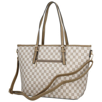 Dámska kabelka cez rameno tmavo béžová - Coveri Alma