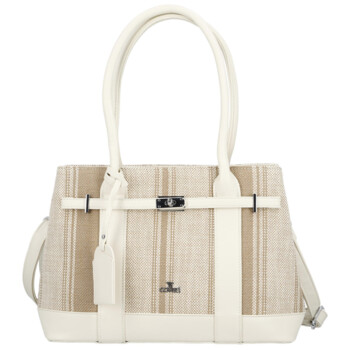 Dámska kabelka cez rameno tmavo béžová - Coveri Plasia