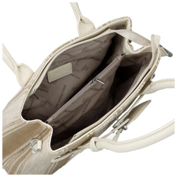 Dámska kabelka cez rameno tmavo béžová - Coveri Plasia