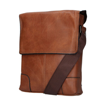 Pánska crossbody taška svetlo hnedá - Firenze Paolo