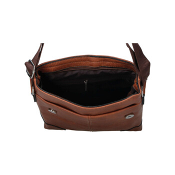 Pánska crossbody taška svetlo hnedá - Firenze Paolo